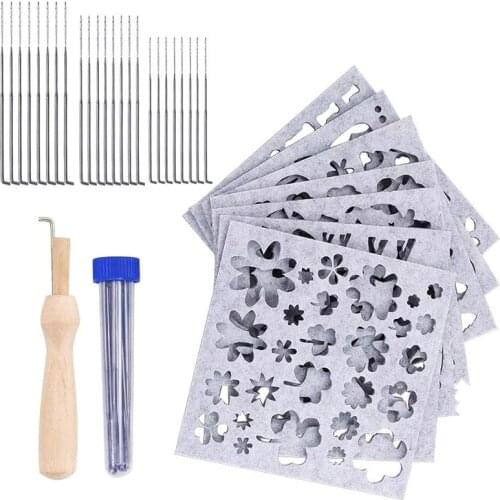KAOBUY 32PCS Wool Felting Needles Wool Felt Mold Needle Felting Applique Mold Needle Felting Needle Felting Supplies Felting Kit