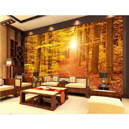 3D Landscape Autumn Photo Mural for Living Room TV Backsplash Wall Art Decor Wall Paper Modern Wall Coverings Paper