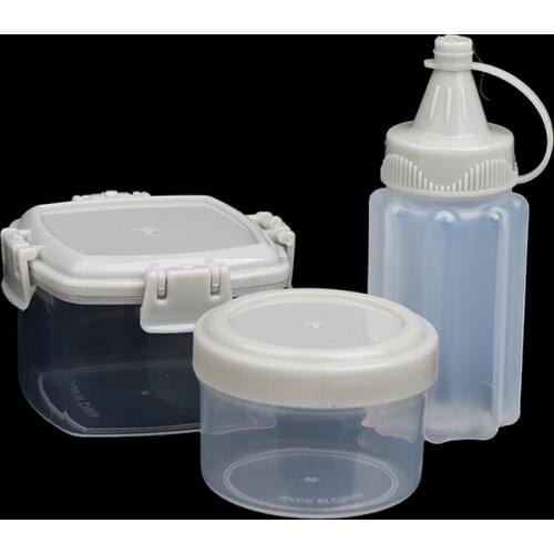 4pcs Plastic Sauce Squeeze Bottle Mini Seasoning Box Salad Dressing Containers Outdoor Portable Barbecue Spice Jar Kitchen tool