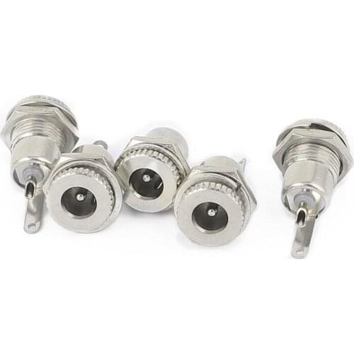 5PCS/LOT 5.5 mm x 2.1mm DC099 DC-099 DC Power Jack Socket Metal Female Panel Mount Connector