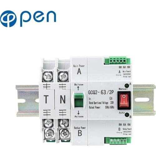 2P 63A 35mm Household Rail Installation Of Dual-Power Automatic Transfer Switch