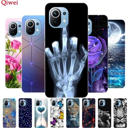 For Xiaomi mi 11 Lite Case Silicone Soft TPU Back Cover For Xiaomi 11 Lite Phone Fundas for Xiaomi mi 11 Lite Cases Coque Bag