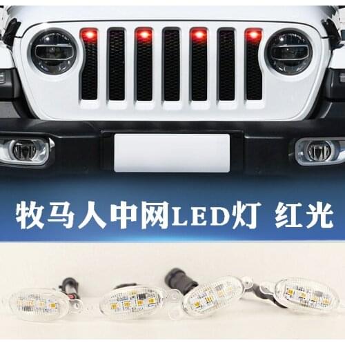 SUV head decoration light LED FOR Jeep Wrangler Jk JL modified mid-grid light daytime running light