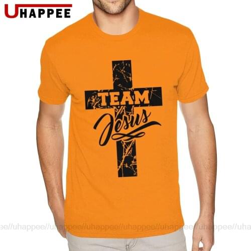 XXXL Team Jesus Christian Cross Tee Shirts Mens Simple Design Short Sleeve Crewneck Summer T-shirt Men Vintage Style Merch