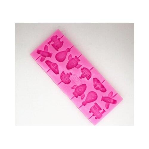 12 hole Aircraft car transport silicone mould chocolate mold baking tool