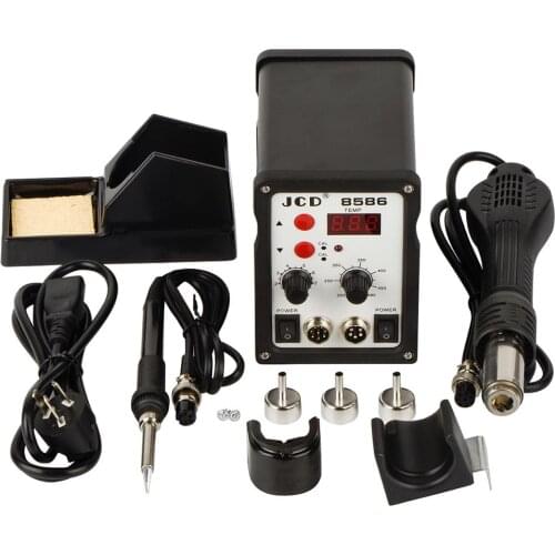 JCD 8586 SMD BGA Rework 2 in 1 Digital Display Hot Air Soldering Station