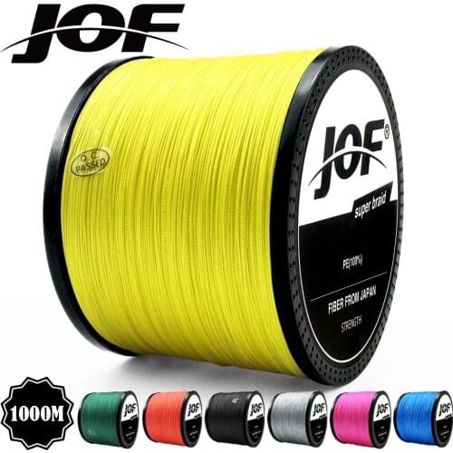 JOF 300M 500M 1000M PE Fishing Line 4 Strands Braided Fishing Line 10-82LB Multifilament Fishing Line Smooth