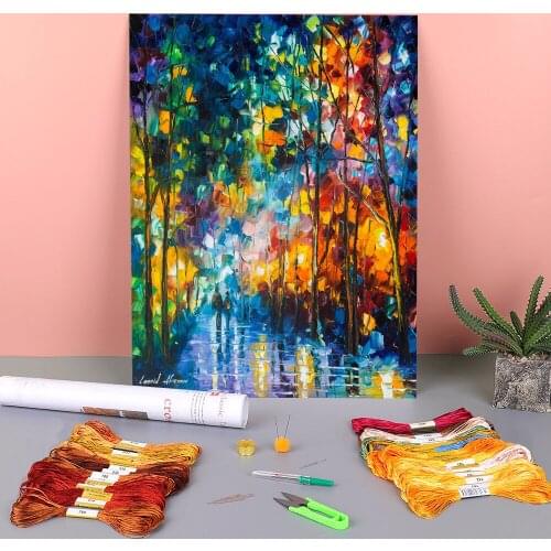 Blue Feelings Pre-Printed 11CT Cross Stitch Set DIY Embroidery DMC Threads Hobby Handmade Craft Sewing Sales For Floss