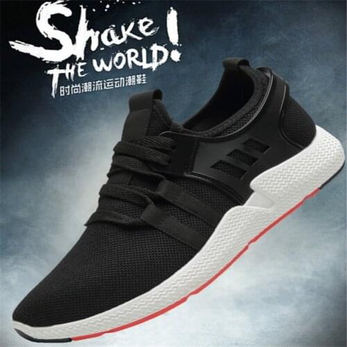 2019 New Running Shoes Men outdoor breathable sneaker woven lightweight mesh Sports shoes Lace-up cushioning Male sneakers non-s