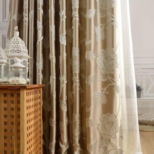 New Chinese Classical High-end Jacquard Chinese Satin High Precision Curtains for Living Room Bedroom Dining Room