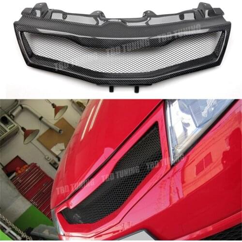 For Honda Civic FN2 TYPE R 2006 2007 - 2012 Real Carbon Fiber Front Grille Car Accessories