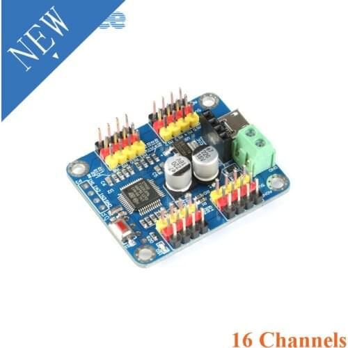 Servo Motor Controller Driver Board 16 Channels Smart Car Robot High Accrrancy MCU Software