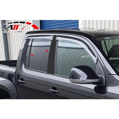 Fit For Vw Amarok 2011 Post Carbon Door 6 Piece Chrome Styling Accessories Modified Designed Car Tuning Piece