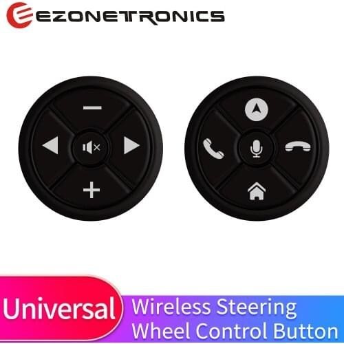 Ezonetronics Wireless Portable Steering Wheel Remote Controller Buttons for Universal Car Stereo Radio DVD GPS Navigation