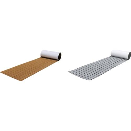6MM Self Adhesive EVA Foam Teak Sheet Marine Boat Yacht Synthetic Decking Foam Floor Mat Flooring 240X45cm