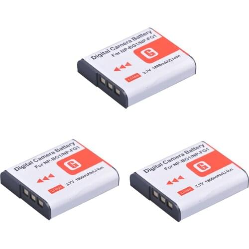 Tectra 3Pcs NP-BG1 NP-FG1 NP BG1 NP FG1 Camera Li-ion bateria for Sony Cyber-shot DSC-H3 DSC-H7 DSC-H9 DSC-H10 DSC-H20 DSC-H50