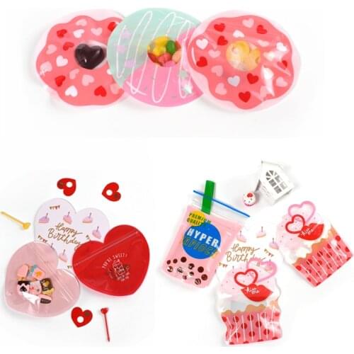 Doughnut Candy Ziplock Packaging Bag,Baby Shower Wedding Party Ziplock Gift Bags Cake Chocolate Wrapping 20pcs/Lot