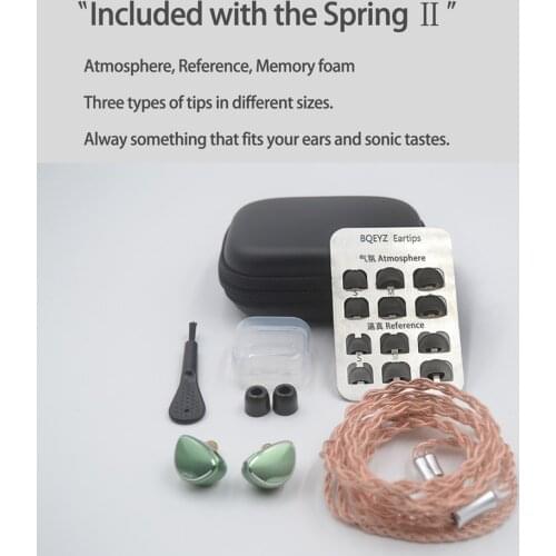 BQEYZ Spring 2 In-Ear Monitor Triple Hybrid BA Dynamic Driver Piezoelectric IEM HiFi with Detachable Cable for Noise Isolation