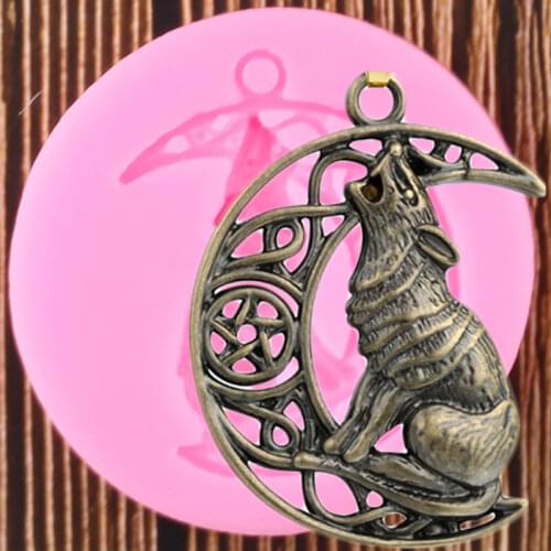Wolf Silicone Keychains Mold DIY Animals Wolf Jewelry Making Epoxy Resin Molds Keychain Pendant Polymer Clay Moulds