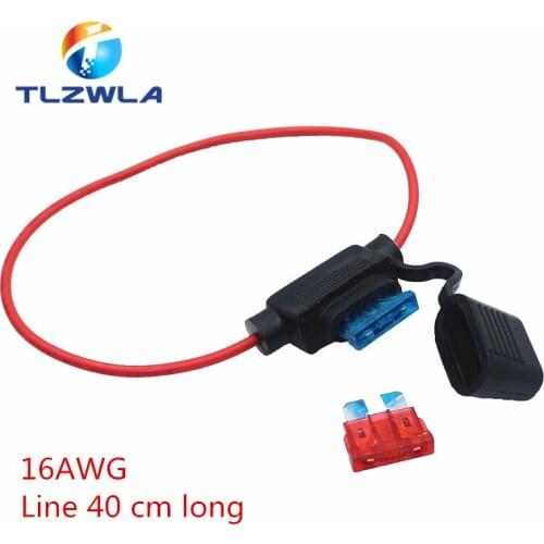 1PCS 16 Gauge ATC/ATO Inline Fuse Holder With 10A