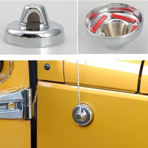 1pcs Chrome ABS Antenna Base Cover Trim Round Garnished Decoration For Jeep Wrangler JK 2007-2014 Car Styling Covers Accessories