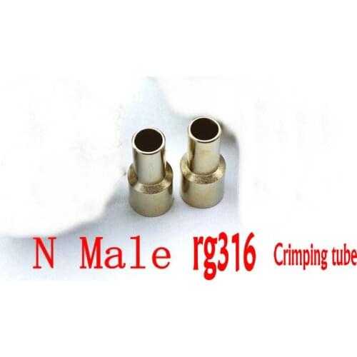 200pcs brass N Plug Crimping tube for RG316 RG174 coaxial Cable