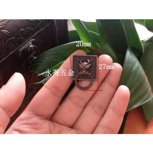 27 * 20mm Antique small faucet handle Wine special handle Decorative buckle Red bronze faucet pull ring Wholesale