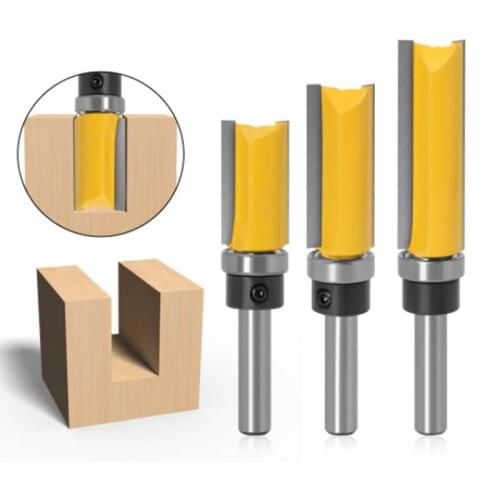 8mm handle profiling trimming cutter diameter 15.9mm straight edge profiling milling cutter export quick sale engraving machine