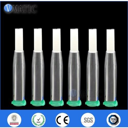 Free Shipping 18G Needle Brush Double Screw Thread Needles EFD Soft Brush Needle Round Mouth Dia 4mm Dispensing Needle Brush