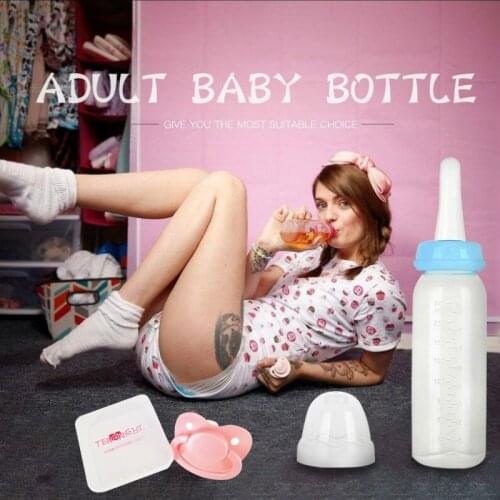 Adult Baby Bottle with Pacifier ABDL 4 Colors ABDL Milk Bottles Little Space Ddlg Baby Bottle Daddy Little Girl 240ML