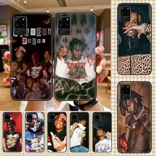 Rapper Playboi Carti Phone case For Samsung Galaxy Note 4 8 9 10 20 S8 S9 S10 S10E S20 Plus UITRA Ultra black silicone