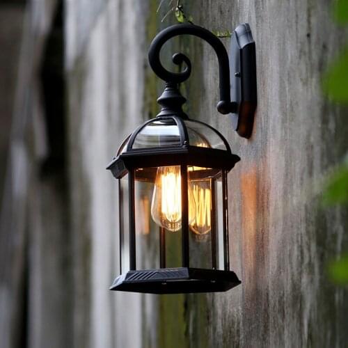 Black/Bronze Iron Wall Lamp AC85-265V Retro Modern Home Lighting Indoor Outdoor Decoration Light Waterproof Wall Light,WLL-347