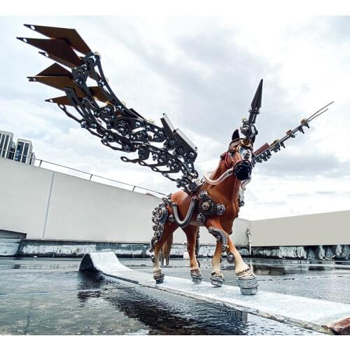 Mechanical Party Unicorn 3D Three-Dimensional Puzzle Model Creative DIY Two-Dimensional Hand-Made Crafts Ornaments Jigsaw Puzzle