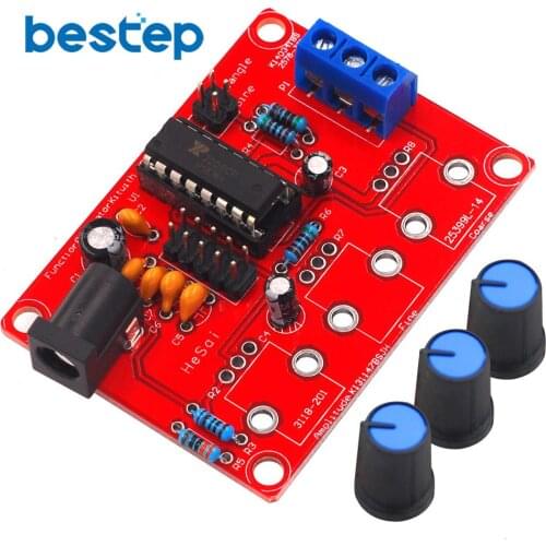 Function Signal Generator DIY Kit Sine/Triangle/Square Output 1Hz-1MHz Signal Generator Adjustable Frequency Amplitude XR2206