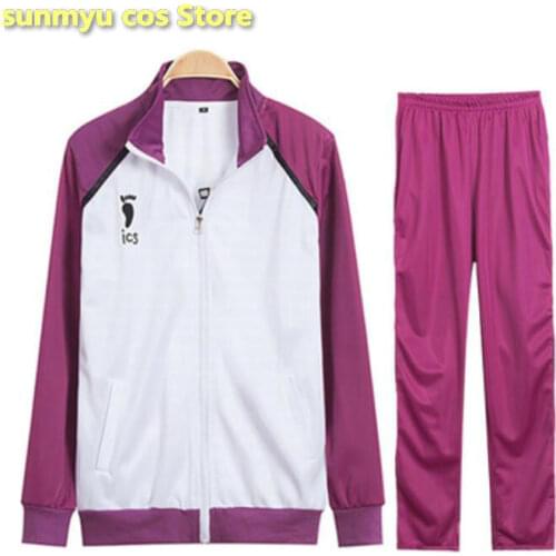 Haikyuu Shiratorizawa Academy High School Uniform Coat Jacket Pants Sportswear Volleyball Jerseys Anime Cosplay Costume
