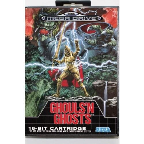 Ghouls 'N Ghosts Game Cartridge 16 bit MD Game Card With Retail Box For Sega Mega Drive For Genesis