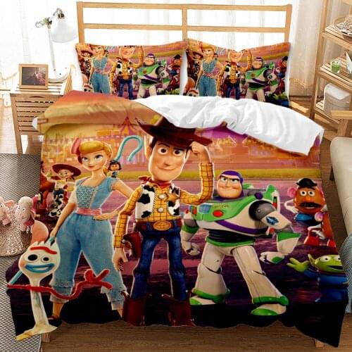 Disney Princess Princess Toy Story Buzz Lightyear Design Duvet Cover Pillowcase Bedding Set Childrens Bedroom Decoration