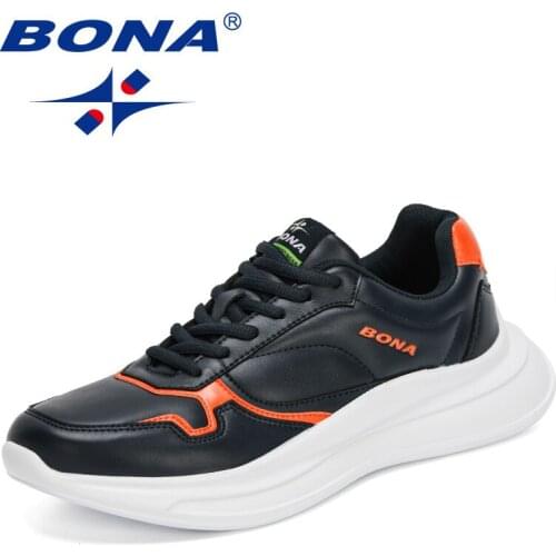 BONA 2021 New Designers Fashion Casual Shoes Men Brand Luxury Sneakers Shoes Man Platform Leisure Footwear Mansculino Trendy