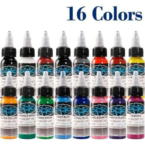 Tattoo Equipment Fusion Tattoo Color 16 Color Ordinary Tattoo Ink Tattoo Artist Professional Tattoo Dye Ink