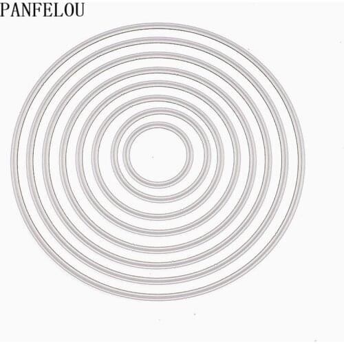 PANFELOU 1lot=8pcs circles metal craft Carbon Steel Cutter paper die cutting dies Scrapbooking/DIY Embossing cards