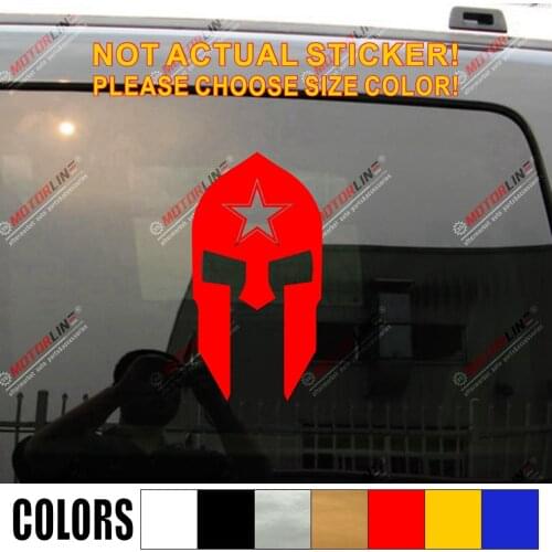 Spartan Mask Sparta Decal Sticker Red Star Russian Air Force USSR Car Vinyl pick size color die cut no background