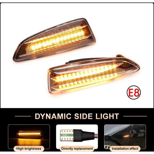 For Opel Astra J Astra J K Zafira C Insignia B Grandland X LED Dynamic Turn Signal Side Marker Light Sequential Blinker Lamp