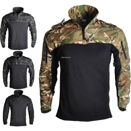 Tactical Army Camouflage T Shirt Military Hunting Clothes Airsoft Paintball Uniform Sniper Hunting Combat Jersey