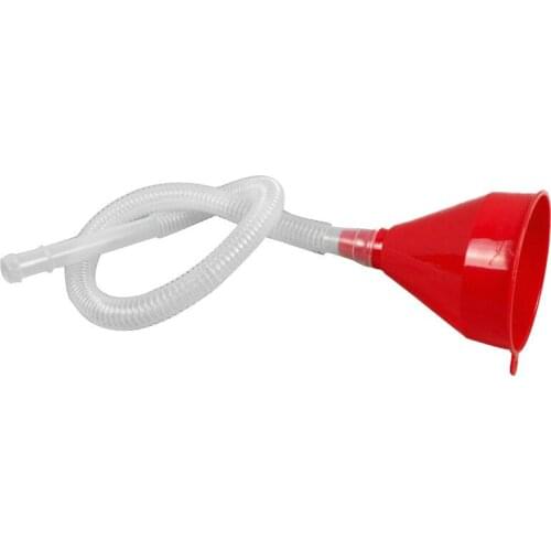 Universal Car Motorcycle Truck Vehicle Plastic Filling Funnel with Soft Pipe Spout Pour Oil Tool Petrol Diesel Car Styling