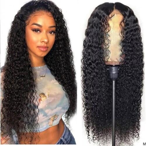 Curly Lace Front Human Hair Wigs For Black Women Pre plucked Brazilian Curly Human Hair Wig 32 Inches 4x4 Curly Lace Closure Wig