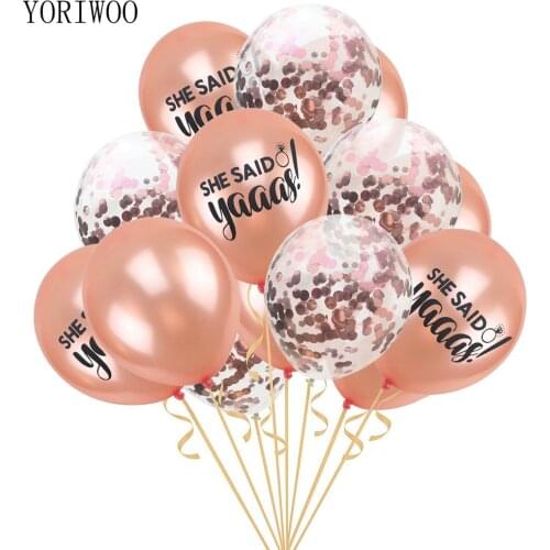 YORIWOO She Said Yaaas I Do Rose Gold Balloon Bride Wedding Team Bridal Shower Favors Hen Bachelorette Party Decorations To Be