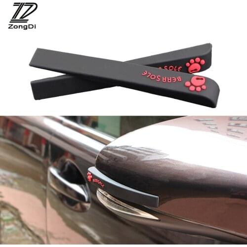 ZD 6X Car door Anti-collision stickers Rearview mirror Anti-scratch For Lada granta vesta Kia rio cerato Mini cooper accessories
