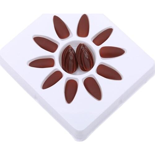 1 Set Of Fake Nails Pointed Head Patch Solid Color Nail Clips Stickers Nail Sticker Stickers Nail Accessories Gadgets