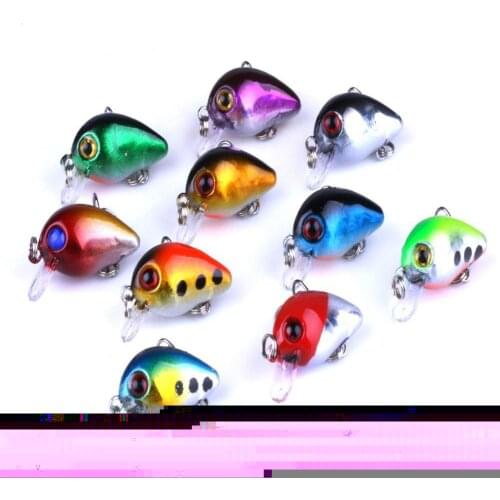 1Pcs Fishing Lures Bionic Mini Minnow Bait 30mm 3D Eyes Artificial Hard Bait Wobblers Crankbait Hook Perch Carp Fishing Tackle