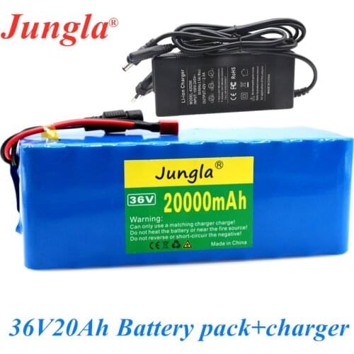 2020 original 36V battery 10S4P 20Ah 36v 18650 battery pack 500W 42V 20000mAh for Ebike electric bicycle with BMS + 42V charger